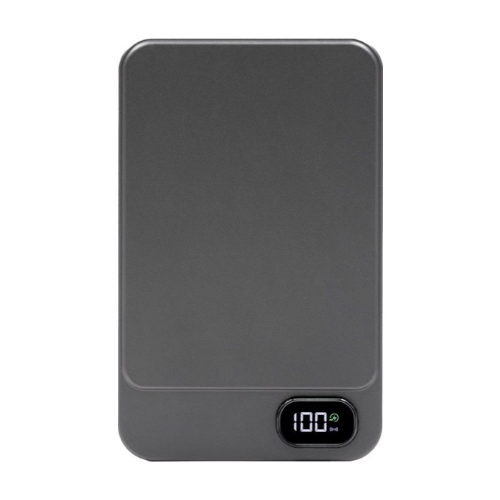 Batería externa inalámbrica y magnética 10.000mAh BrandCharger color grafito primera vista Batería externa inalámbrica y magnética 10.000mAh BrandCharger color grafito primera vista
