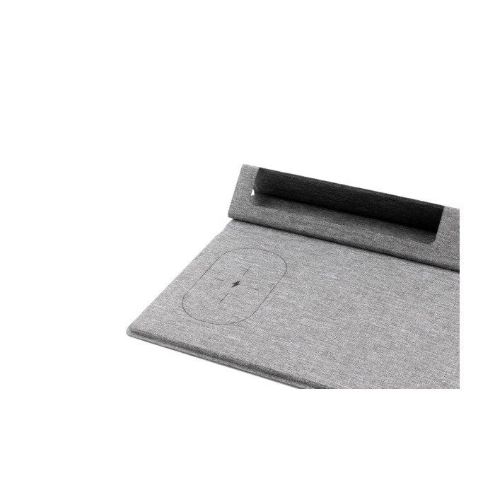 Alfombrilla de ratón multifuncional con soporte y cargador de móvil segunda vista