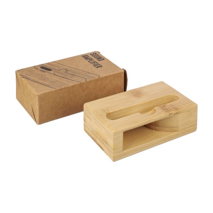 Soporte para el móvil de bambú con función de amplificador de sonido décima vista Soporte para el móvil de bambú con función de amplificador de sonido décima vista