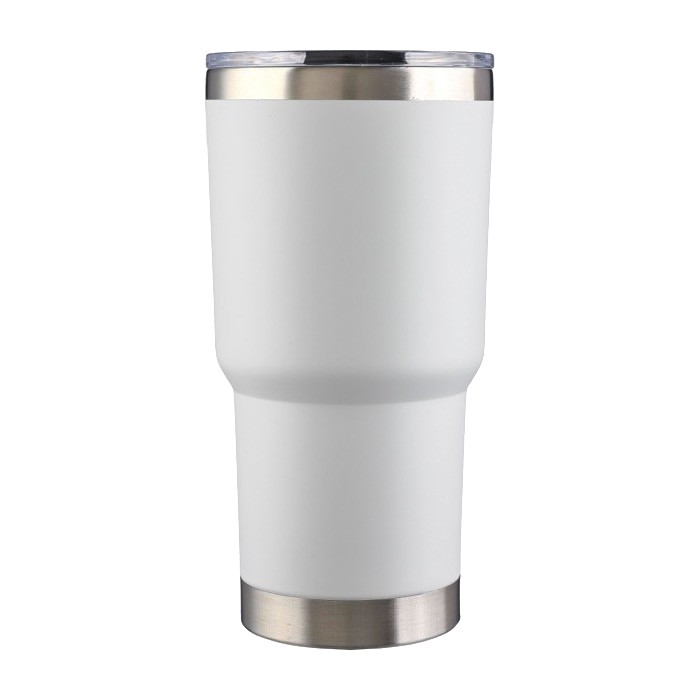 Vaso térmico apliable de acero inoxidable de doble pared 590ml color blanco primera vista Vaso térmico apliable de acero inoxidable de doble pared 590ml color blanco primera vista
