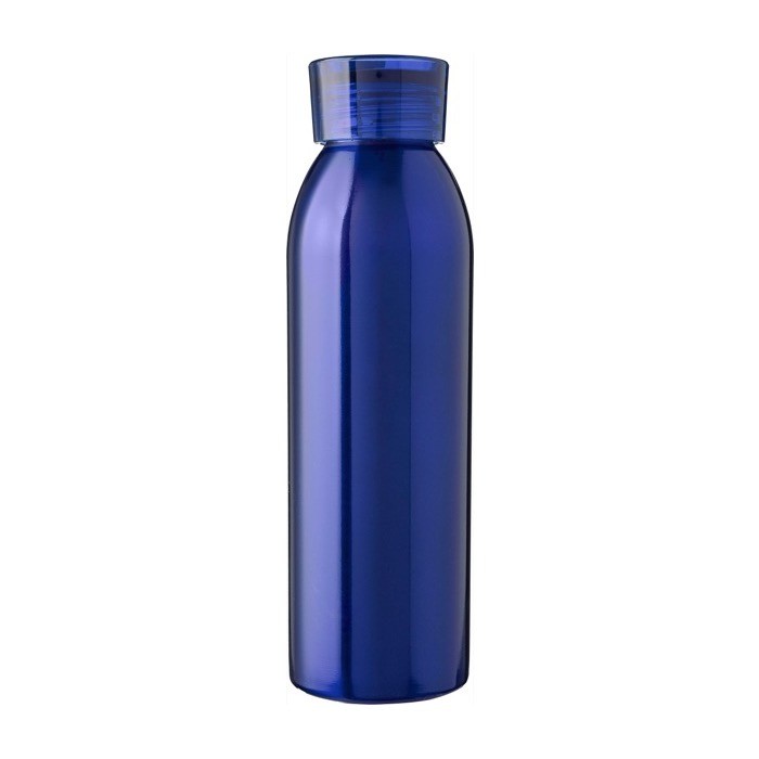 Botella de acero inoxidable reciclado con tapa y correa a juego 650ml color azul ultramarino primera vista Botella de acero inoxidable reciclado con tapa y correa a juego 650ml color azul ultramarino primera vista