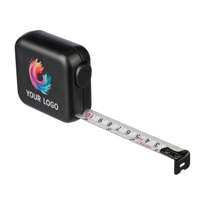 Cinta métrica de centímetros y pulgadas con pulsador de bloqueo 5M primera vista Cinta métrica de centímetros y pulgadas con pulsador de bloqueo 5M primera vista