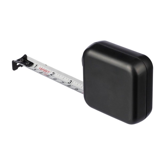 Cinta métrica de centímetros y pulgadas con pulsador de bloqueo 5M cuarta vista Cinta métrica de centímetros y pulgadas con pulsador de bloqueo 5M cuarta vista