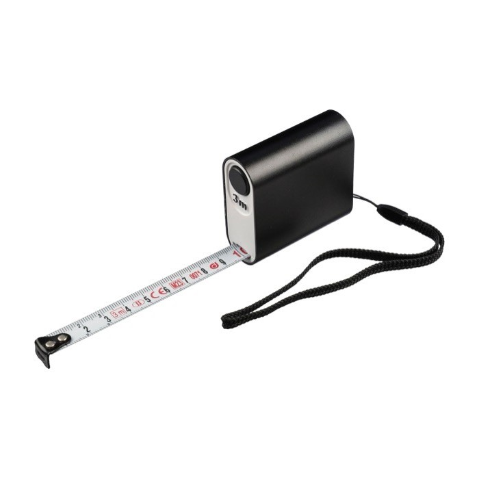 Cinta métrica de aluminio con pulsador y cordón para transporte 3M segunda vista Cinta métrica de aluminio con pulsador y cordón para transporte 3M segunda vista
