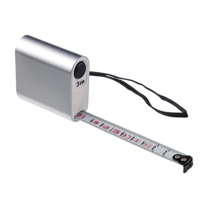 Cinta métrica de aluminio con pulsador y cordón para transporte 3M sexta vista Cinta métrica de aluminio con pulsador y cordón para transporte 3M sexta vista