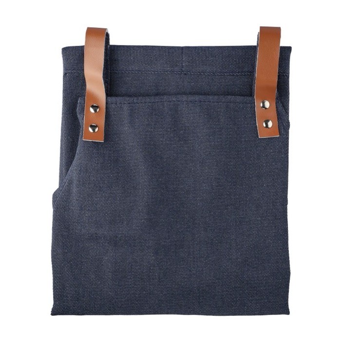 Delantal de poliéster y algodón con 2 bolsillos delanteros segunda vista Delantal de poliéster y algodón con 2 bolsillos delanteros segunda vista