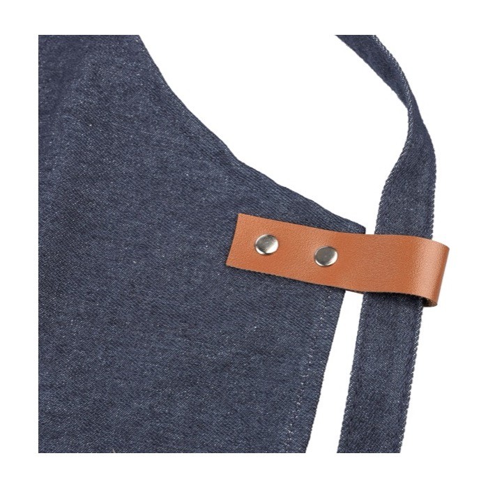 Delantal de poliéster y algodón con 2 bolsillos delanteros sexta vista Delantal de poliéster y algodón con 2 bolsillos delanteros sexta vista