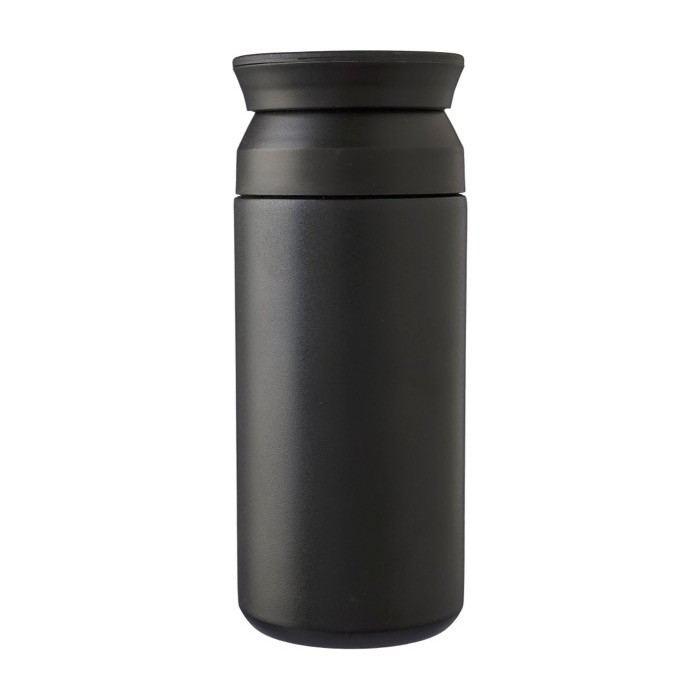 Botella de acero inoxidable de doble pared con acabado mate 350ml color negro primera vista Botella de acero inoxidable de doble pared con acabado mate 350ml color negro primera vista