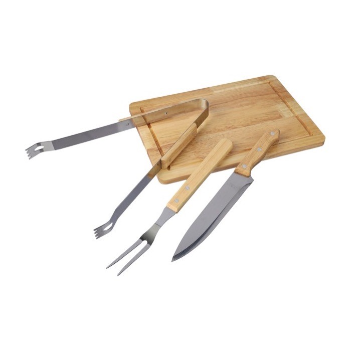 Estuche con utensilios y tabla de cortar para barbacoa tercera vista