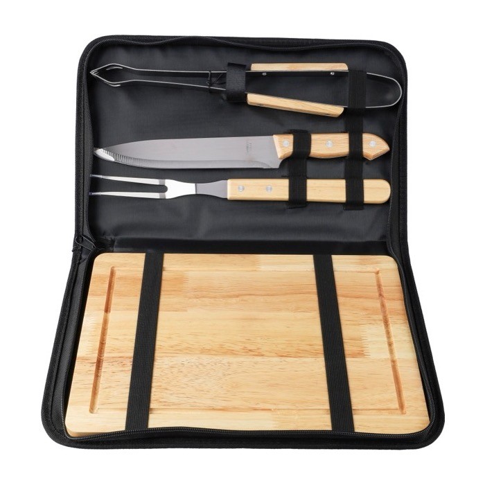 Estuche con utensilios y tabla de cortar para barbacoa sexta vista