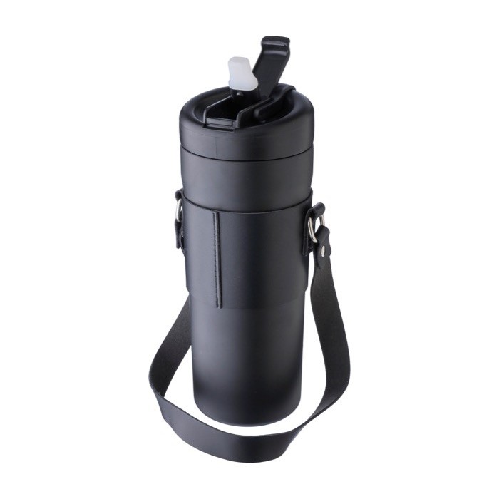 Botella térmica de acero inoxidable con funda y correa 730ml cuarta vista Botella térmica de acero inoxidable con funda y correa 730ml cuarta vista