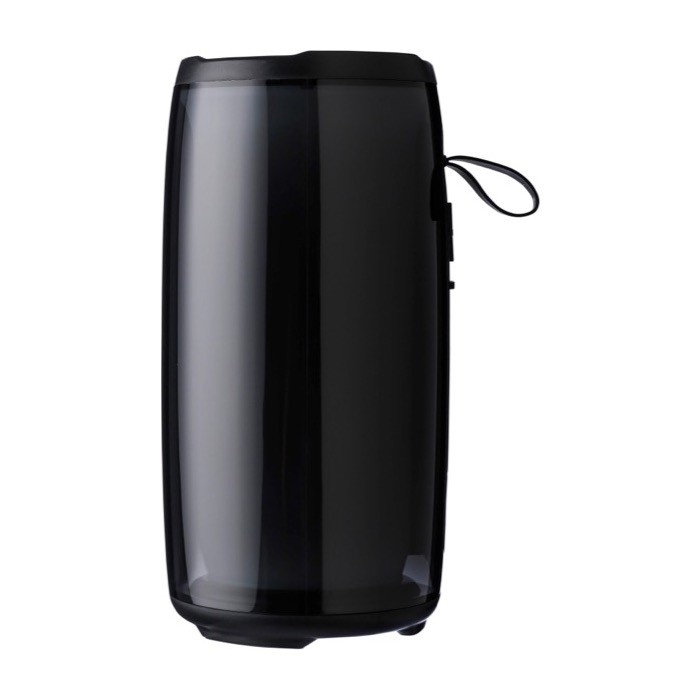 Altavoz negro con múltiples modos de iluminación ideal para exteriores octava vista Altavoz negro con múltiples modos de iluminación ideal para exteriores octava vista