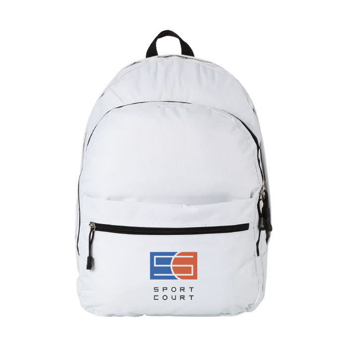 Mochila de estilo juvenil color blanca con logo Mochila de estilo juvenil color blanca con logo