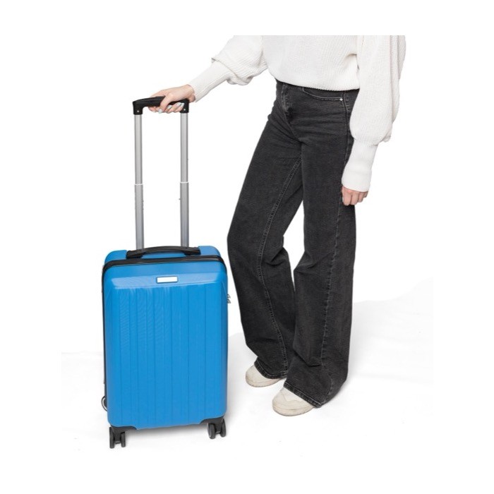 Trolley rígido con 8 ruedas giratorias con placa para personalizar tercera vista Trolley rígido con 8 ruedas giratorias con placa para personalizar tercera vista