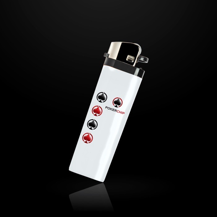 Mechero sencillo y desechable de pedernal en varios colores color blanco