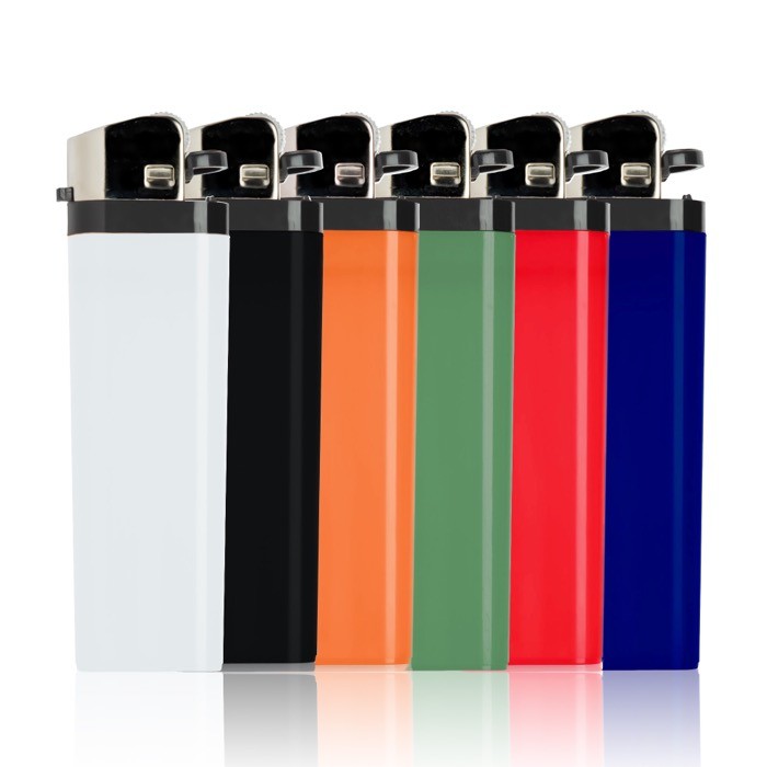 Mechero sencillo y desechable de pedernal en varios colores vista detalle 7