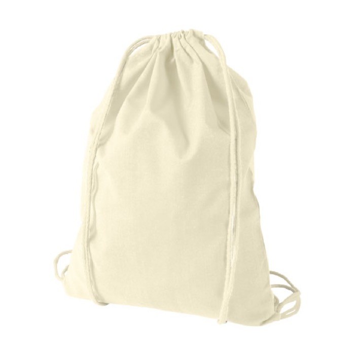 Mochila de cuerdas y de algodón 100 g/m2 color natural