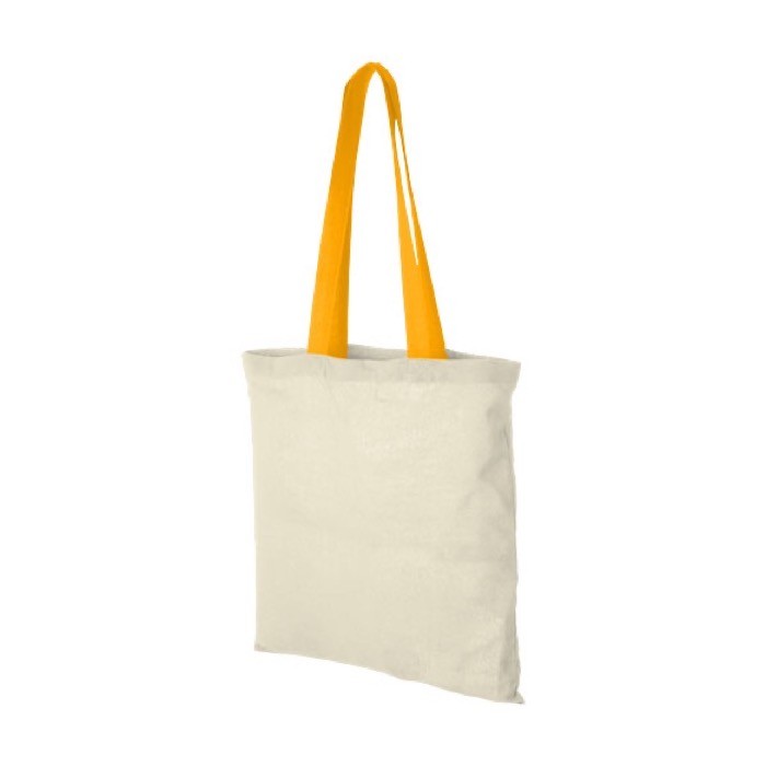 Bolsa de algodón con asas largas 100 g/m2 color naranja Bolsa de algodón con asas largas 100 g/m2 color naranja