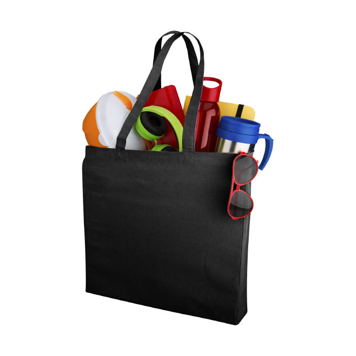 Bolsa Tote de 220gr en colores color negro segunda vista