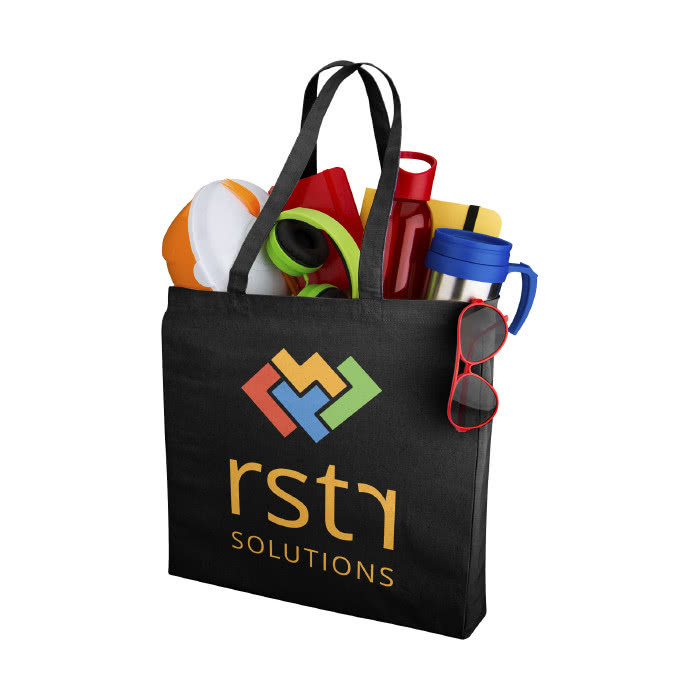 Bolsa Tote de 220gr en colores color negro con logo