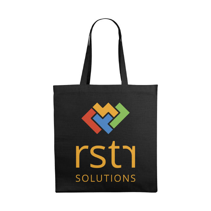 Bolsa Tote de 220gr en colores color negro con impresión