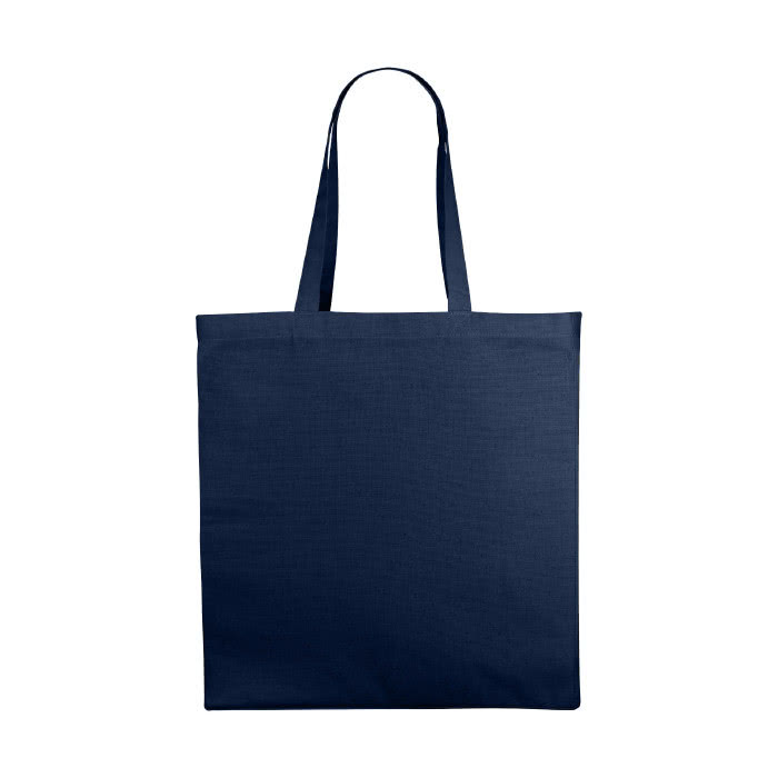 Bolsa Tote de 220gr en colores color azul vista delantera