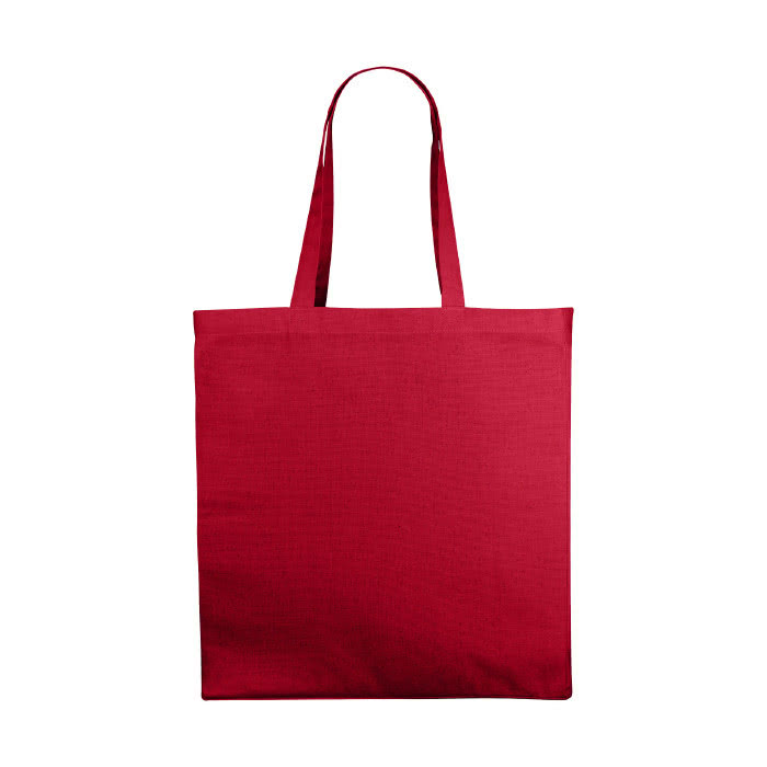 Bolsa Tote de 220gr en colores color rojo vista delantera
