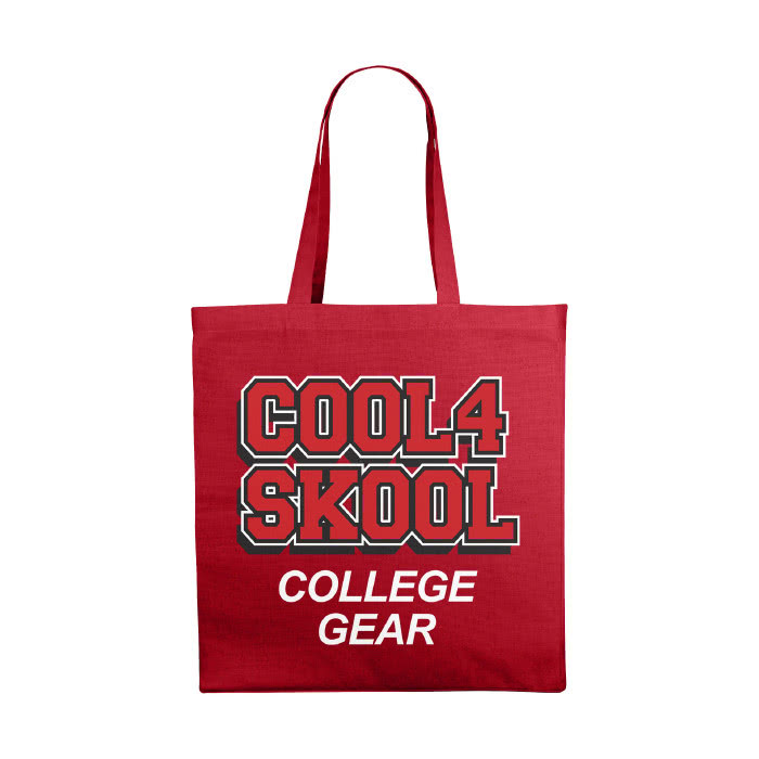 Bolsa Tote de 220gr en colores color rojo con impresión