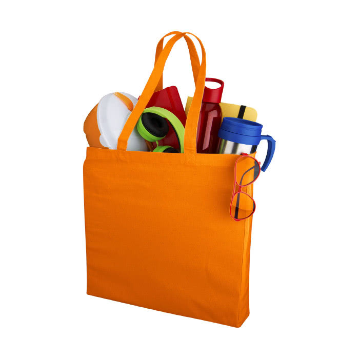 Bolsa Tote de 220gr en colores color naranja segunda vista