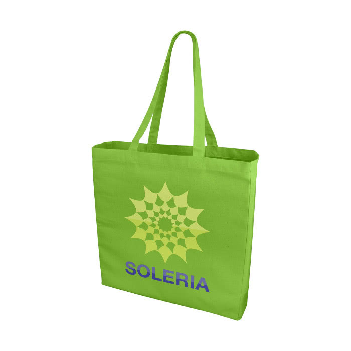 Bolsa Tote de 220gr en colores color verde lima con logo