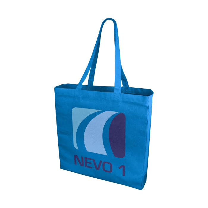 Bolsa Tote de 220gr en colores color azul claro con logo