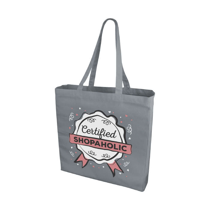 Bolsa Tote de 220gr en colores color gris con logo