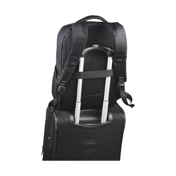 Mochila para portátil con protección RFID color negro tercera vista Mochila para portátil con protección RFID color negro tercera vista