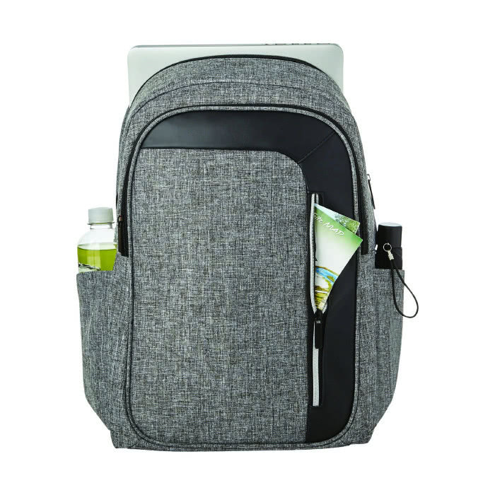 Mochila para portátil con protección RFID color gris segunda vista Mochila para portátil con protección RFID color gris segunda vista