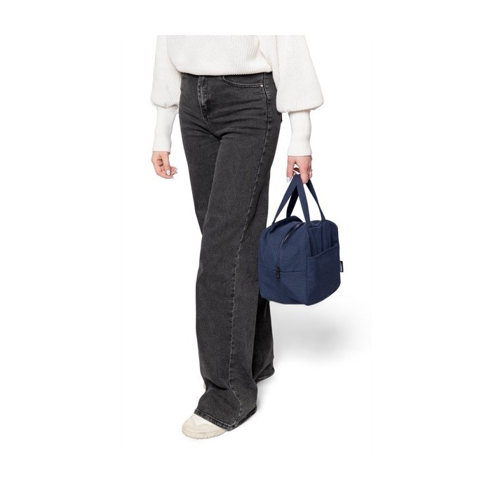 Bolsa térmica de polialgodón reciclado con interior de aluminio tercera vista Bolsa térmica de polialgodón reciclado con interior de aluminio tercera vista