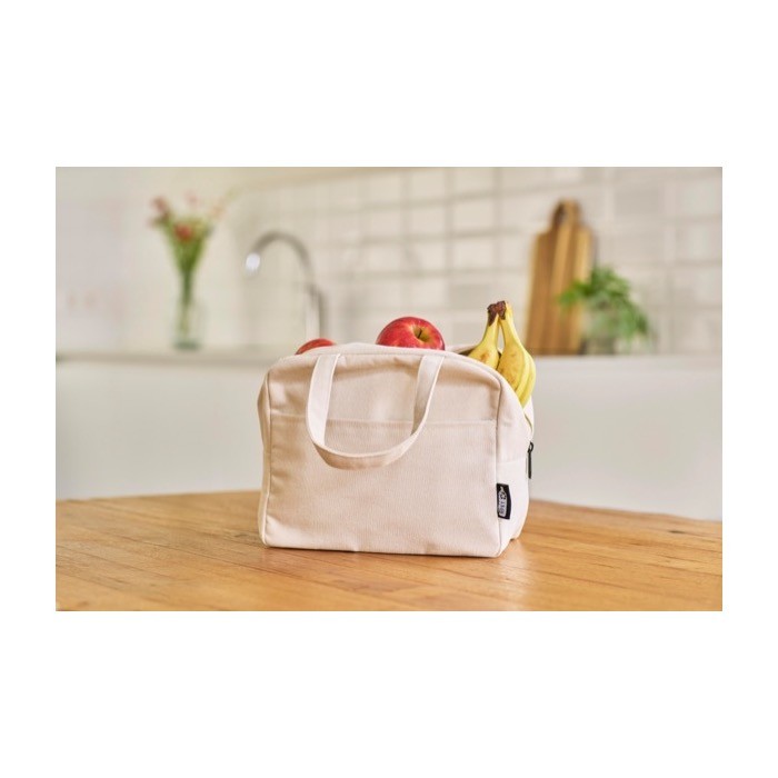 Bolsa térmica de polialgodón reciclado con interior de aluminio séptima vista Bolsa térmica de polialgodón reciclado con interior de aluminio séptima vista