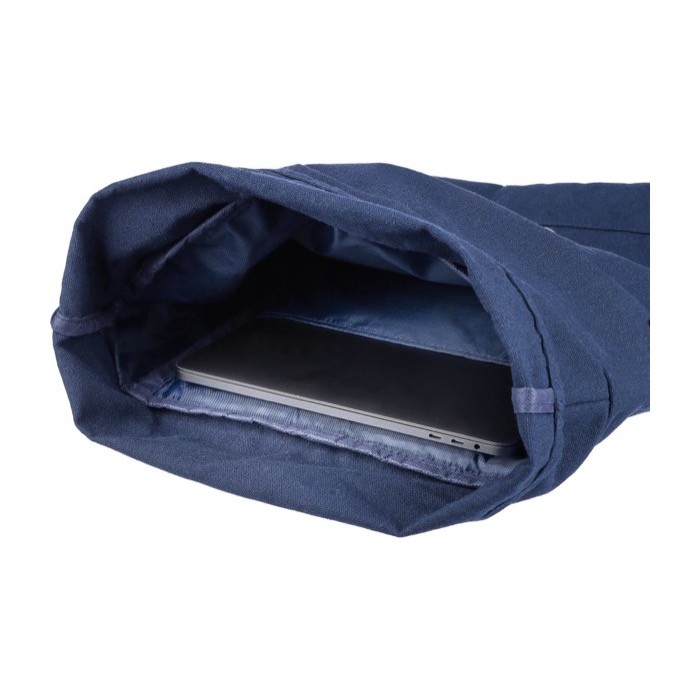 Mochila enrollable de polialgodón reciclado para portátil 15'' novena vista Mochila enrollable de polialgodón reciclado para portátil 15'' novena vista