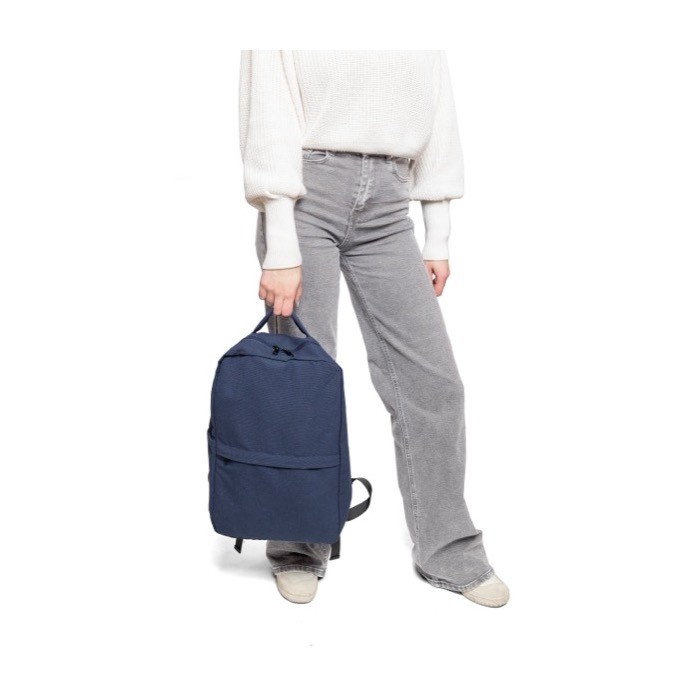 Clásica mochila de polialgodón reciclado para portátil 15'' tercera vista Clásica mochila de polialgodón reciclado para portátil 15'' tercera vista