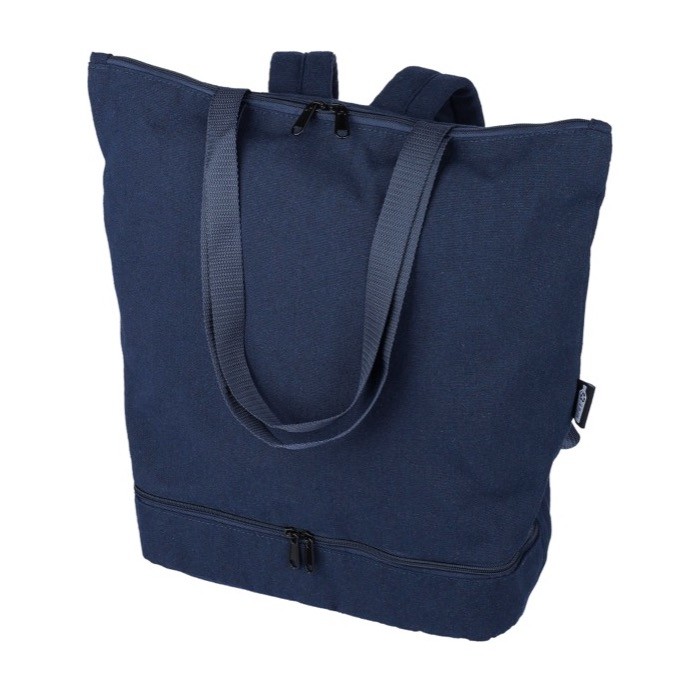 Mochila multiusos de polialgodón reciclado con varias asas y correas primera vista Mochila multiusos de polialgodón reciclado con varias asas y correas primera vista