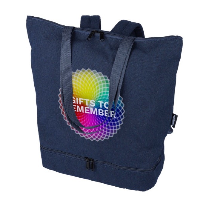 Mochila multiusos de polialgodón reciclado con varias asas y correas duodécima vista Mochila multiusos de polialgodón reciclado con varias asas y correas duodécima vista