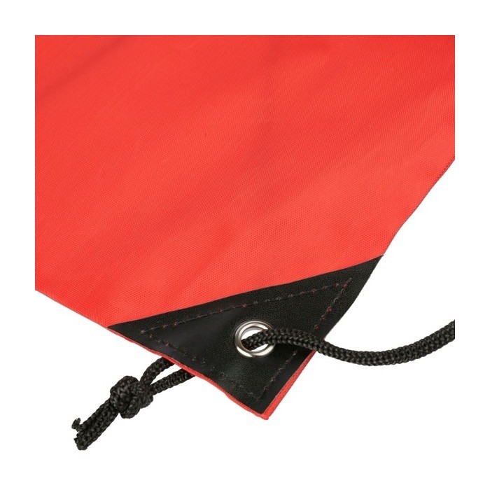 Mochila de cuerdas de poliéster con las esquinas y cuerdas negras quinta vista Mochila de cuerdas de poliéster con las esquinas y cuerdas negras quinta vista