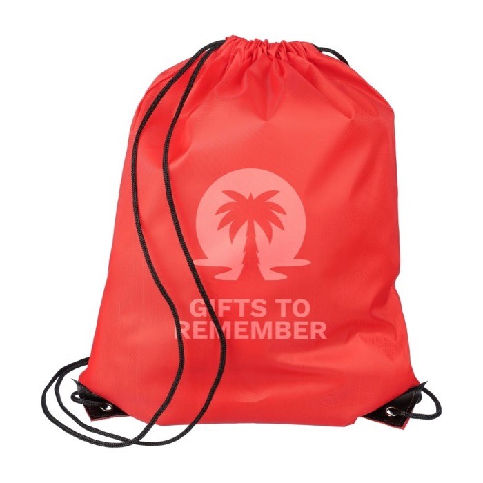 Mochila de cuerdas de poliéster con las esquinas y cuerdas negras sexta vista Mochila de cuerdas de poliéster con las esquinas y cuerdas negras sexta vista