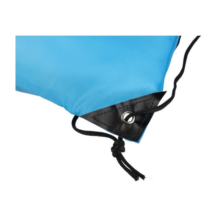 Mochila de cuerdas de poliéster con las esquinas y cuerdas negras sexta vista Mochila de cuerdas de poliéster con las esquinas y cuerdas negras sexta vista