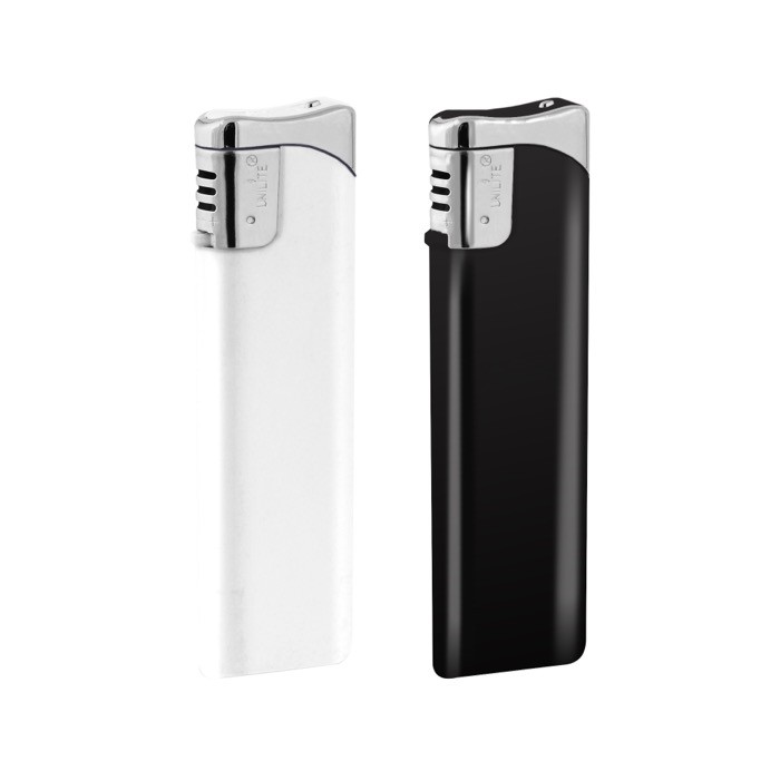 Mechero electrónico con capacidad para ser recargado fácilmente vista con varios colores