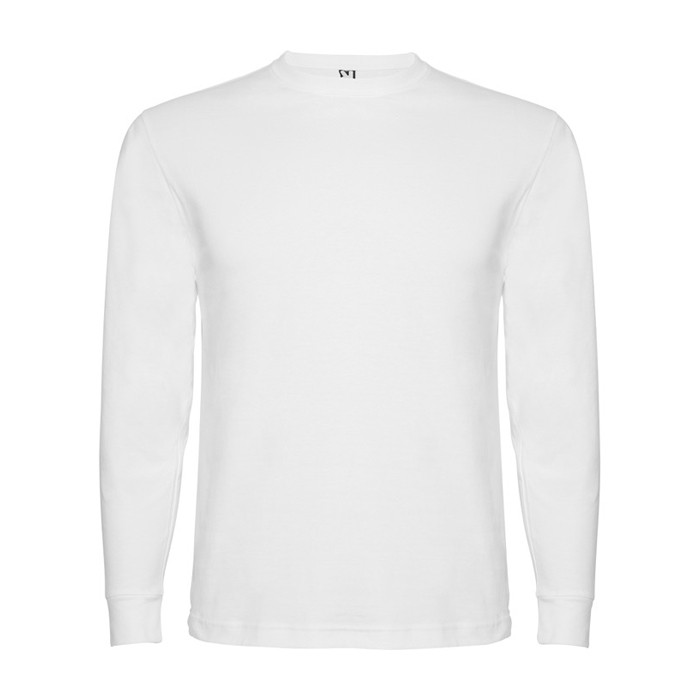 Camiseta de manga larga en algodón y puños canalé 165 g/m2 Roly Direct Pointer color blanco segunda vista