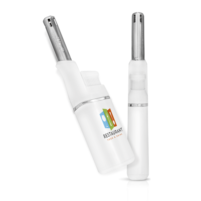 Encendedor electrónico ideal para la cocina con mango ancho color blanco Encendedor electrónico ideal para la cocina con mango ancho color blanco