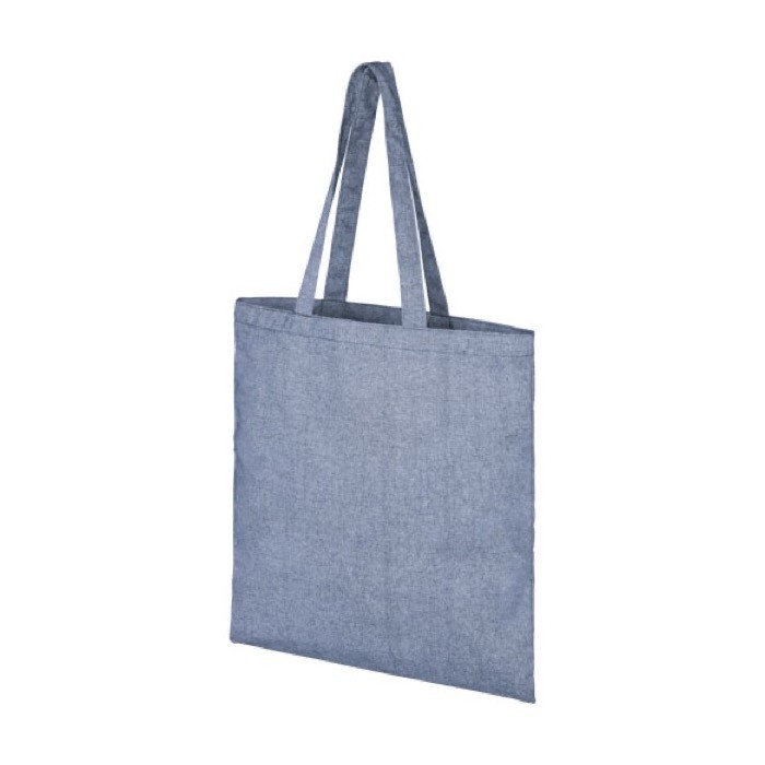 Bolsa de algodón y poliéster reciclado color azul Bolsa de algodón y poliéster reciclado color azul