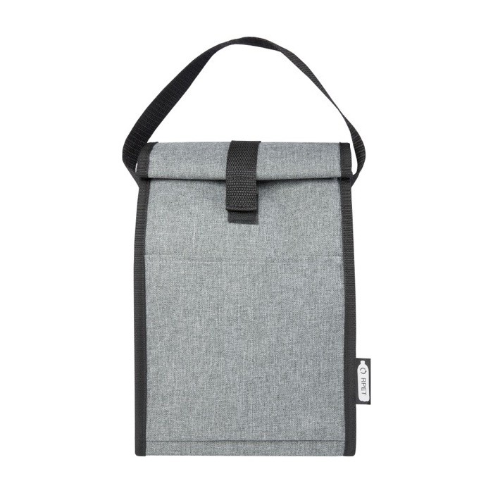 Bolsa isotérmica de cierre plegable color gris segunda vista frontal