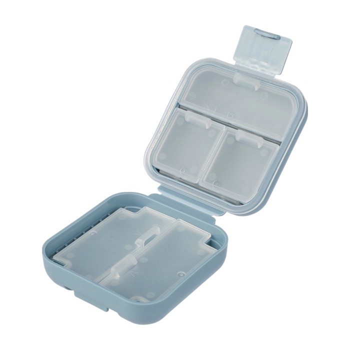 Pastillero de plástico con 5 compartimientos individuales segunda vista Pastillero de plástico con 5 compartimientos individuales segunda vista