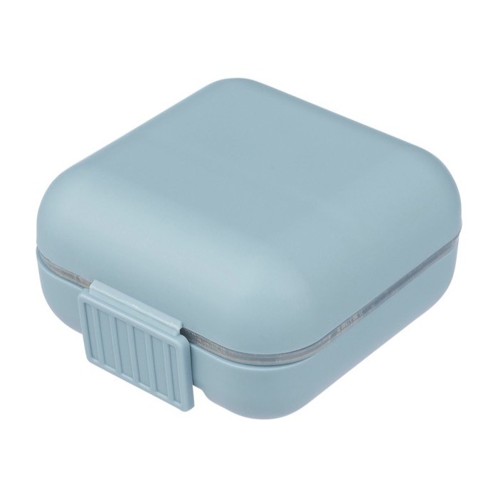 Pastillero de plástico con 5 compartimientos individuales cuarta vista Pastillero de plástico con 5 compartimientos individuales cuarta vista